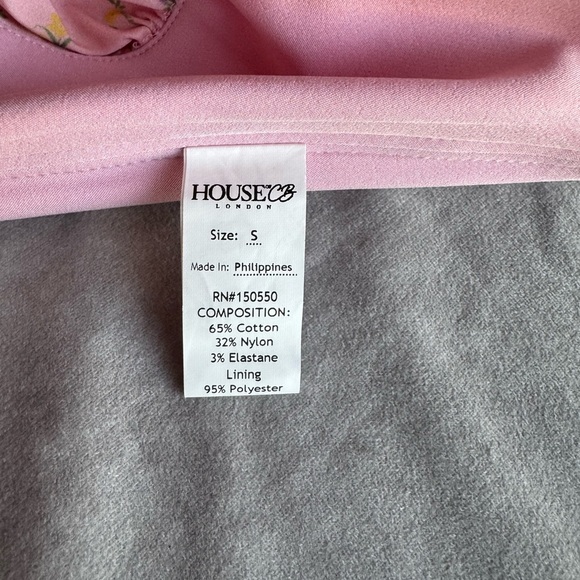 House of CB Pink Floral Puff Sleeve Top - Picture 6 of 9